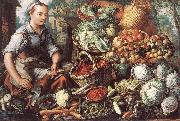 BEUCKELAER, Joachim Market Woman with Fruit, Vegetables and Poultry  intre china oil painting reproduction